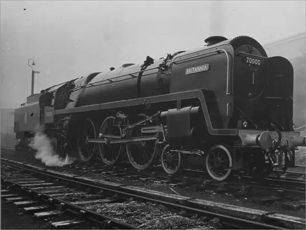 The Britannia and express locomotive British Rail