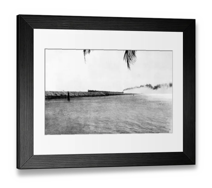 Framed Print : The Florida East Coast Railway extension to the island of Key West opened in 1912 Framed Print : The Florida East Coast Railway extension to the island of Key West opened in 1912