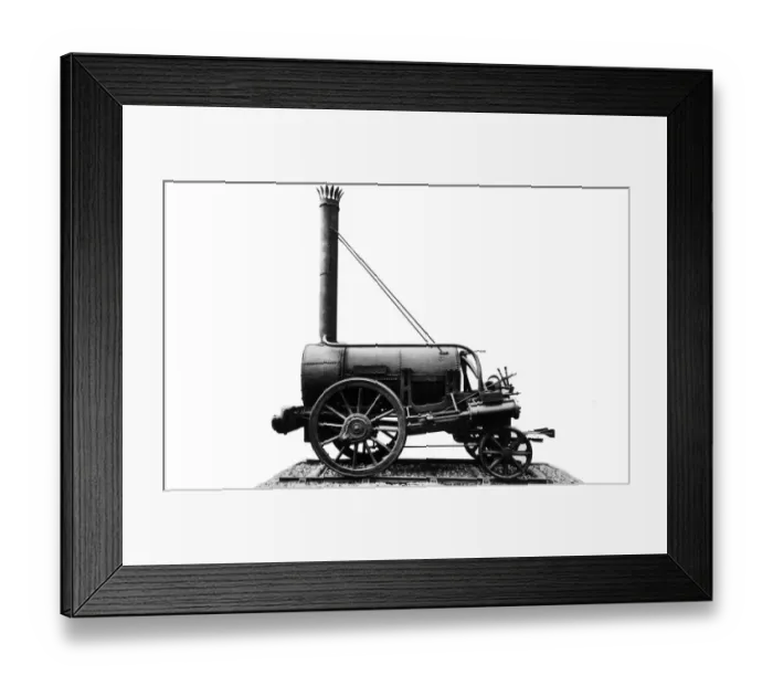 Framed Print : The Rocket - this locomotive was built by George Stevenson at Newcastle-on-Tyne in Framed Print : The Rocket - this locomotive was built by George Stevenson at Newcastle-on-Tyne in