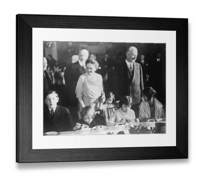 Framed Print : President Lebrun distributes New Year gifts to children. To celebrate the New Year Framed Print : President Lebrun distributes New Year gifts to children. To celebrate the New Year
