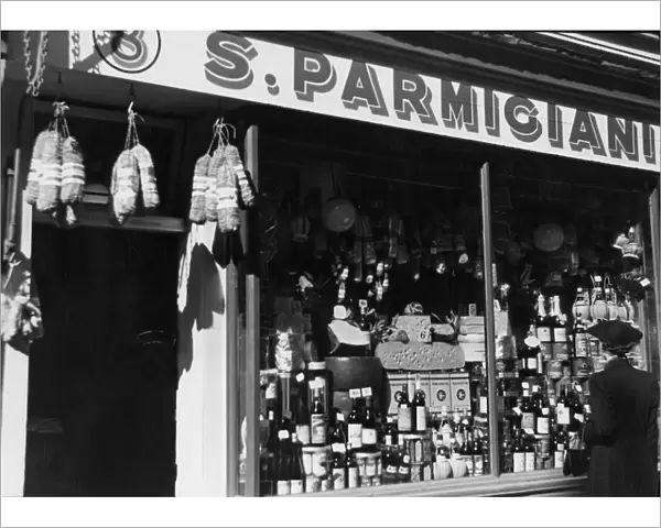 S. Parmiciani and Italian produce store at 8 Old Compton Street, Soho, London, England