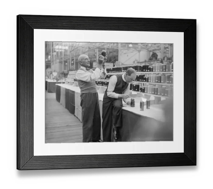 Framed Print : Judging honey at Crystal Palace show. 1934 Framed Print : Judging honey at Crystal Palace show. 1934