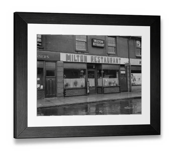 Framed Print : Milton restaurant. 1937