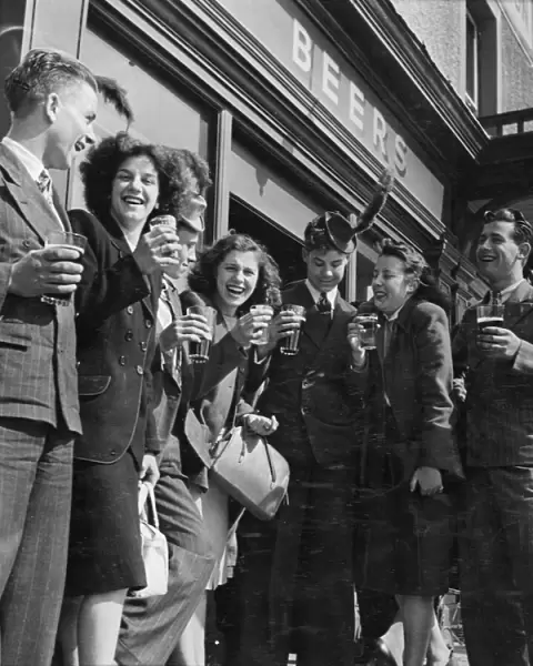 Young people enjoy the shandy gaff and mild an bitter served by a pub in Southend