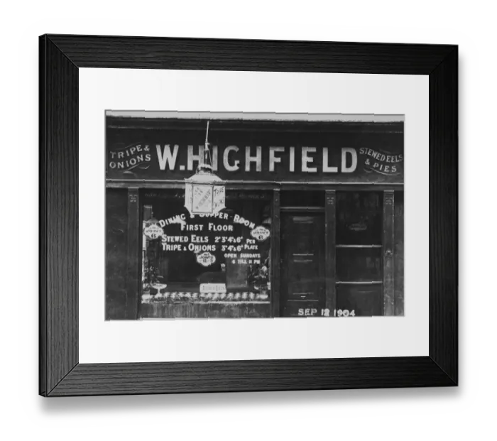 Framed Print : 12 September 1904 W. Highfields Dining and Supper Room offered a cut from the joint for 6d Framed Print : 12 September 1904 W. Highfields Dining and Supper Room offered a cut from the joint for 6d