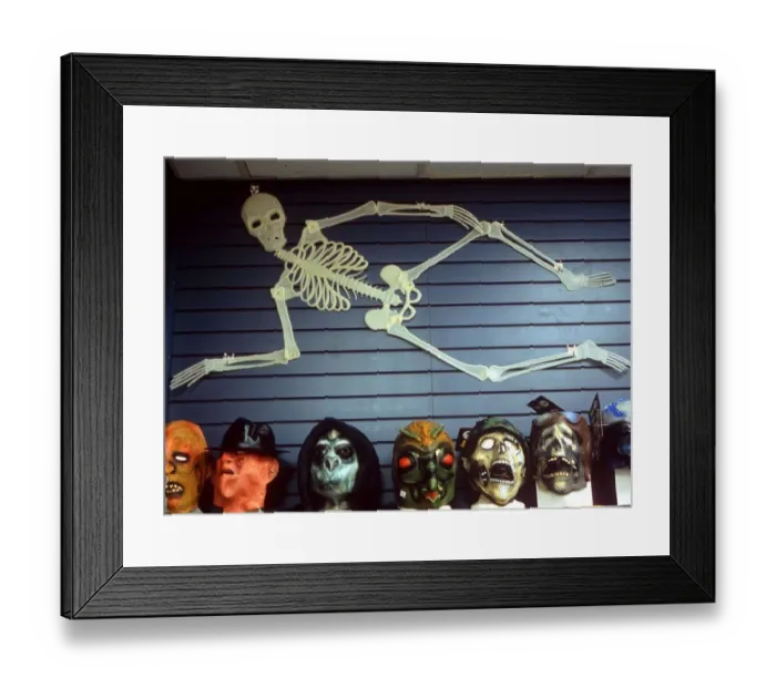 Framed Print : Festivals - Halloween - window display in a store in the United States of America Framed Print : Festivals - Halloween - window display in a store in the United States of America