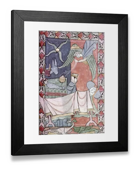 Framed Print : Nativity. Romanesque Life of Christ. English, 12th Cent