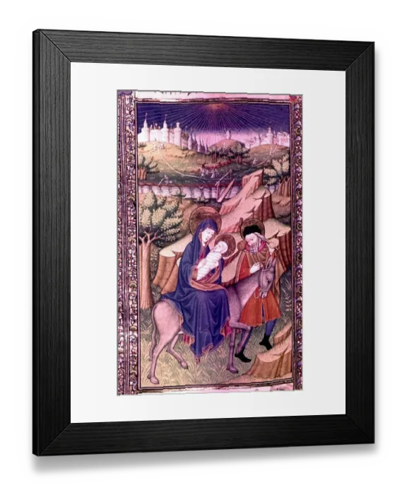 Framed Print : The flight into Egypt. Book of Hours believed to have belonged to Henry VIII. France, Normandy c Framed Print : The flight into Egypt. Book of Hours believed to have belonged to Henry VIII. France, Normandy c