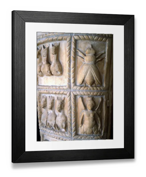 Framed Print : ANIMALS - BEES The bee as an arcane symbol - detail on the body of the huge statue Framed Print : ANIMALS - BEES The bee as an arcane symbol - detail on the body of the huge statue