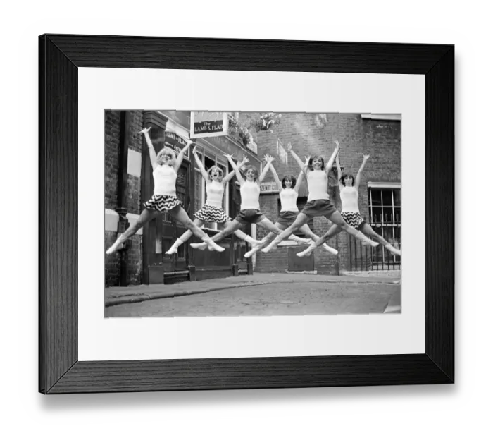 Framed Print : The Beat Girls, from Londons Dance Centre near Covent Garden overjoyed by the news