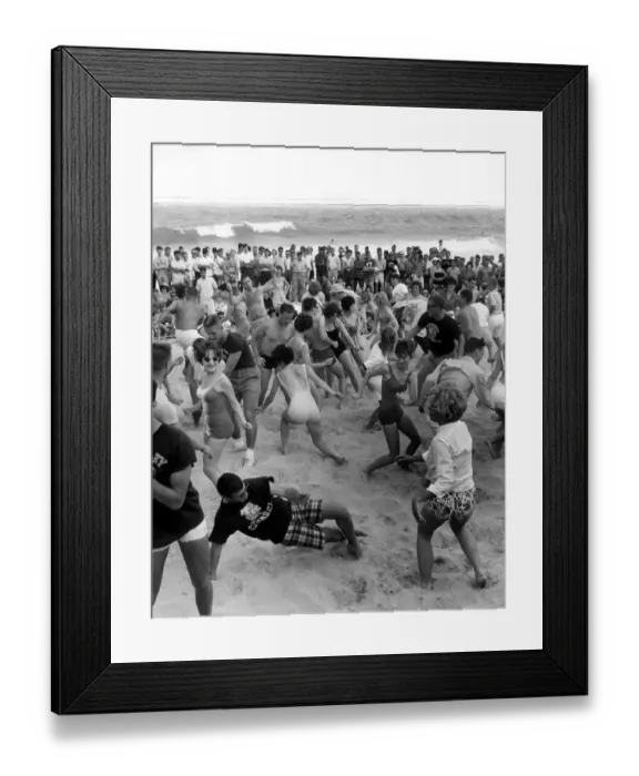 Framed Print : Holiday on the beach dance / dancing / party season / celebration / happy vintage Framed Print : Holiday on the beach dance / dancing / party season / celebration / happy vintage