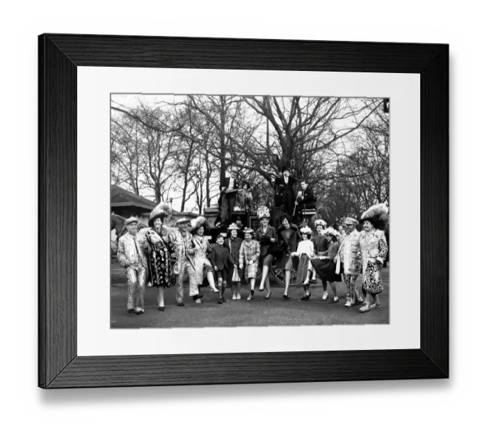 Framed Print : The annual Easter Sunday Parade - at Battersea Park, London. A crowd including Pearly Kings Framed Print : The annual Easter Sunday Parade - at Battersea Park, London. A crowd including Pearly Kings
