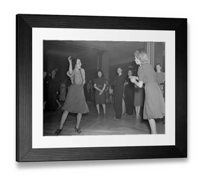 Framed Print : Jitterbugs come to London. dance / dancing / party season / celebration / happy vintage Framed Print : Jitterbugs come to London. dance / dancing / party season / celebration / happy vintage