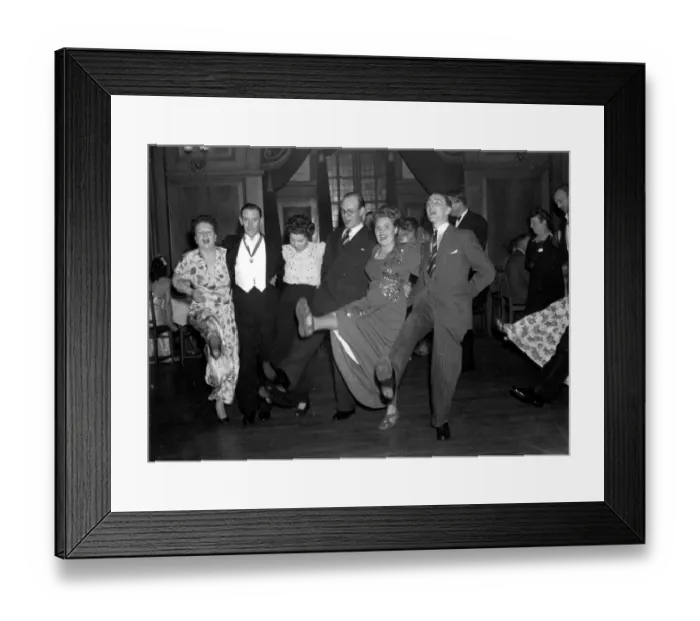 Framed Print : A Christmas party in Nutfield Centre 1948 dance / dancing / party season / celebration Framed Print : A Christmas party in Nutfield Centre 1948 dance / dancing / party season / celebration