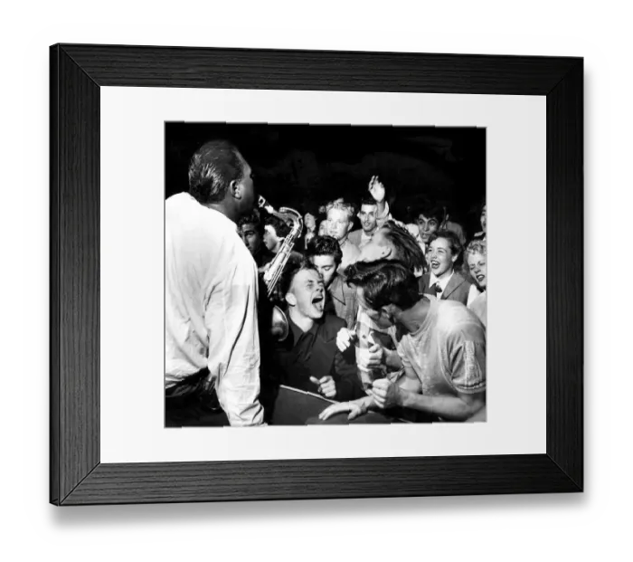 Framed Print : Saxophone player, Big Jay McNeely is beginning to attract interest in the USA Framed Print : Saxophone player, Big Jay McNeely is beginning to attract interest in the USA