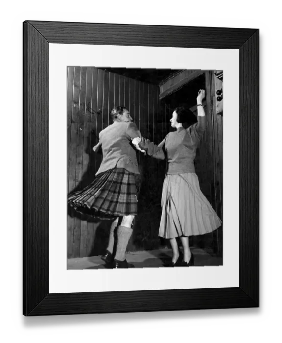 Framed Print : Scottish Country Dancing. Ian Gillies and partner demonstrate the interlocking swing Framed Print : Scottish Country Dancing. Ian Gillies and partner demonstrate the interlocking swing