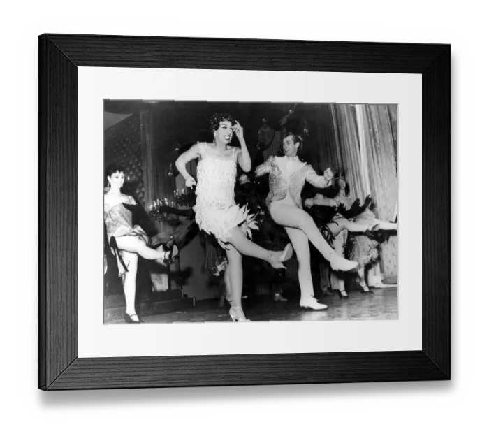 Framed Print : Josephine Baker in her new Revue Paris Mes Amours 1960 dance  /  dancing  /  party season