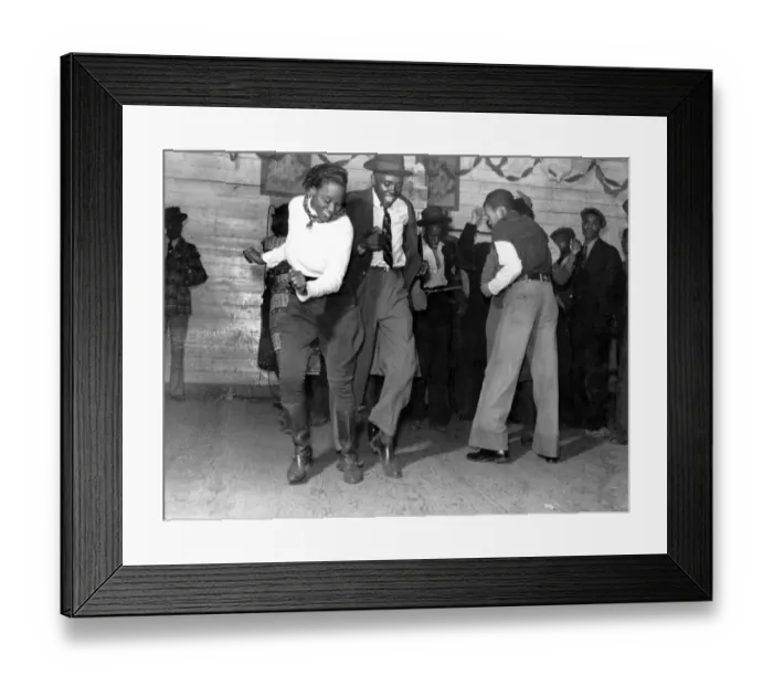Framed Print : Juke Joint outside Clarksdale, Missouri November 1939 dance / dancing / party season Framed Print : Juke Joint outside Clarksdale, Missouri November 1939 dance / dancing / party season