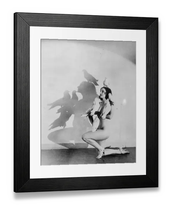 Framed Print : The Dove dance, Americas latest role. The fan dance, having palled on Americas jaded audiences Framed Print : The Dove dance, Americas latest role. The fan dance, having palled on Americas jaded audiences