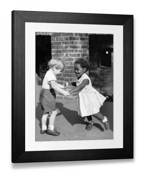 Framed Print : Integration in the nursery - Mummy will soon be along to take her home but with Framed Print : Integration in the nursery - Mummy will soon be along to take her home but with