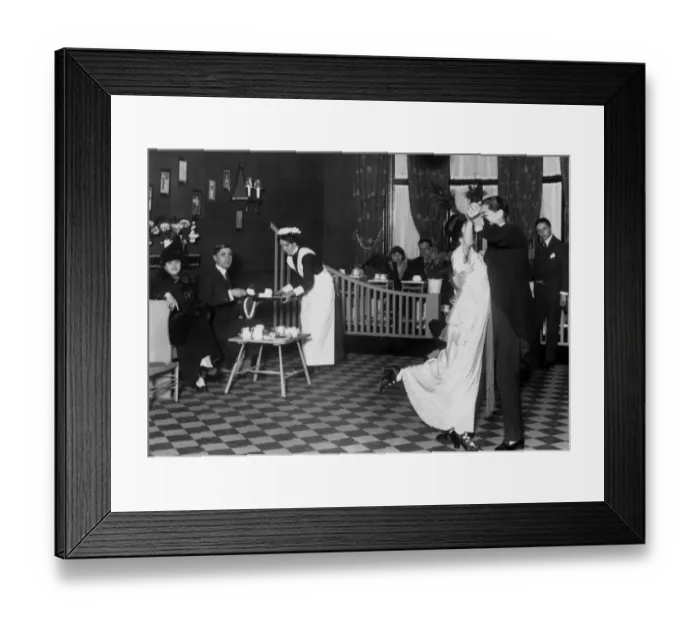 Framed Print : Tea dance 1914 dance  /  dancing  /  party season  /  celebration  /  happy vintage news archive
