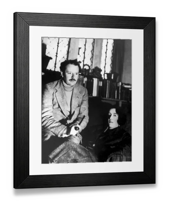 Framed Print : Sir Harold Nicolson and his wife writer Vita Sackville West at their home in Sissinghurst Framed Print : Sir Harold Nicolson and his wife writer Vita Sackville West at their home in Sissinghurst
