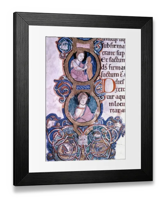 Framed Print : Creation of Adam (God resting). Lambeth Bible. History of London - Vauxhall / Lambeth Framed Print : Creation of Adam (God resting). Lambeth Bible. History of London - Vauxhall / Lambeth
