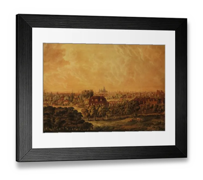 Framed Print : View of London From A Gentlemans Seat in Lambeth Marsh 1804 History of London Framed Print : View of London From A Gentlemans Seat in Lambeth Marsh 1804 History of London