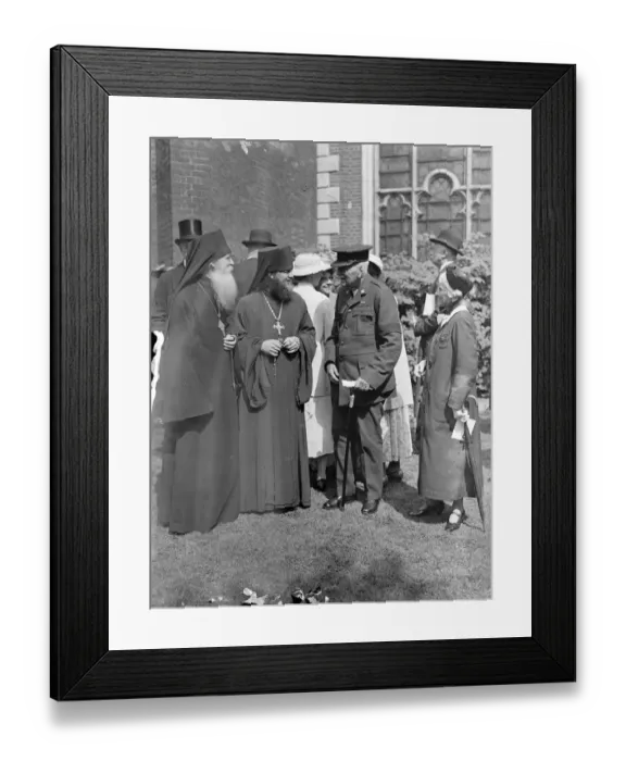 Framed Print : Prebendary Carlile and Archimandrites at Lambeth Palace reception. The Archbishop of Canterbury Framed Print : Prebendary Carlile and Archimandrites at Lambeth Palace reception. The Archbishop of Canterbury