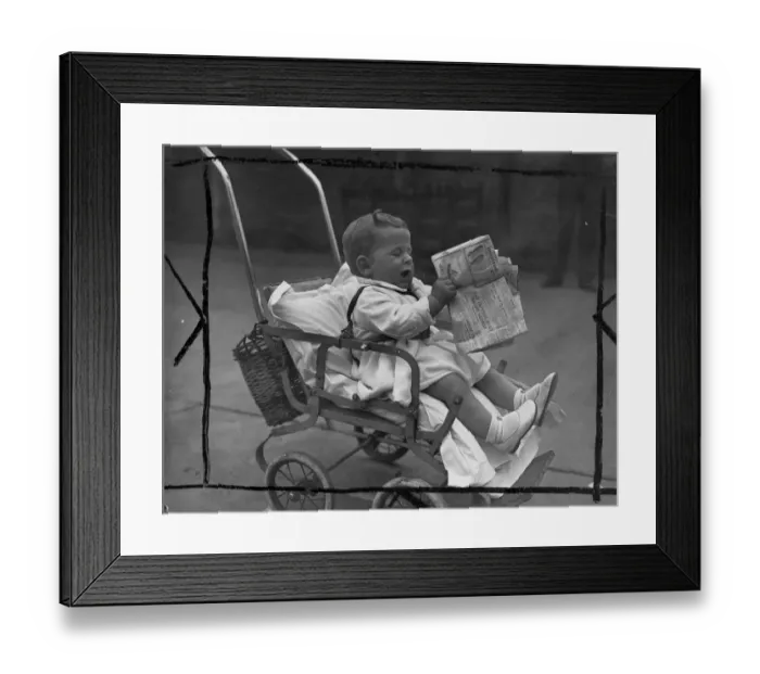 Framed Print : At the baby show is organised in Lambeth, London, today, Saturday, 8 months old Rodney