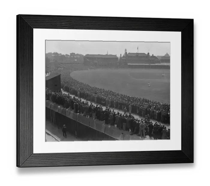 Framed Print : A panoramic view of the Oval during the 1930 test match 16 August 1930 History Framed Print : A panoramic view of the Oval during the 1930 test match 16 August 1930 History