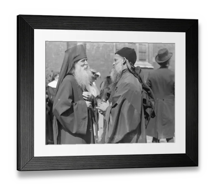 Framed Print : Prebendary Carlile and Archimandrites at Lambeth Palace reception. The Archbishop of Canterbury Framed Print : Prebendary Carlile and Archimandrites at Lambeth Palace reception. The Archbishop of Canterbury