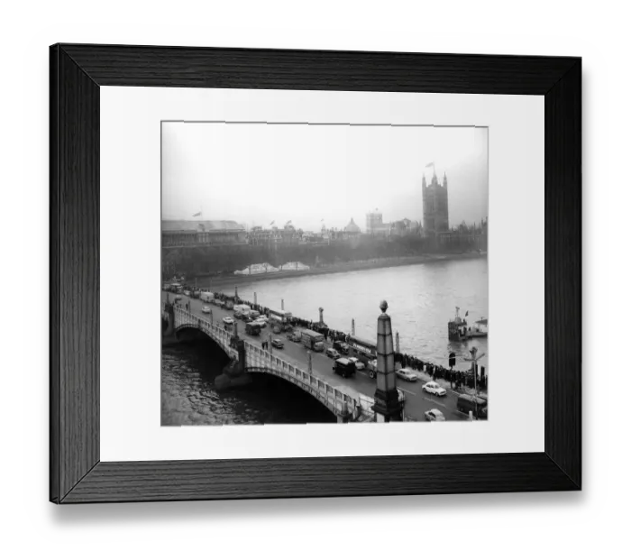 Framed Print : Seen at Westminster today is part of the endless queue waiting to file silently into