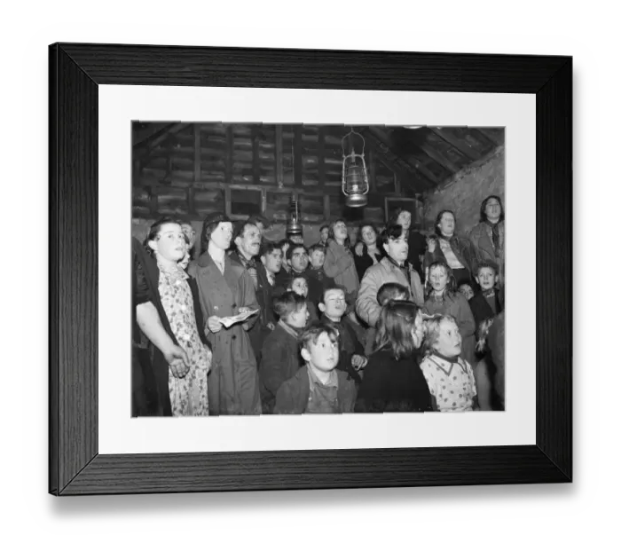 Framed Print : Gypsy childrens Sunday school in the cow shed in St Mary Cray Framed Print : Gypsy childrens Sunday school in the cow shed in St Mary Cray