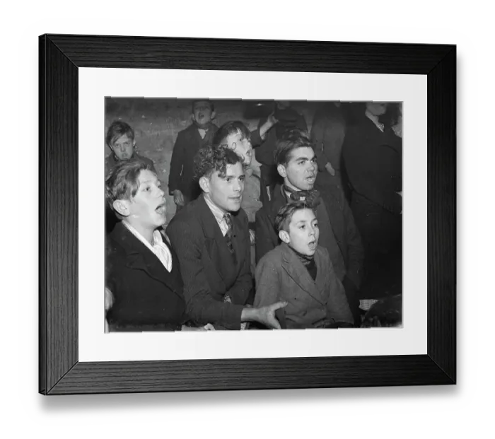 Framed Print : Gypsy childrens Sunday school in the cow shed in St Mary Cray