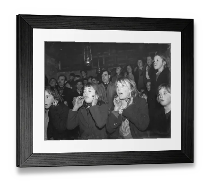 Framed Print : Gypsy childrens Sunday school in the cow shed in St Mary Cray ). Singing hymns Framed Print : Gypsy childrens Sunday school in the cow shed in St Mary Cray ). Singing hymns