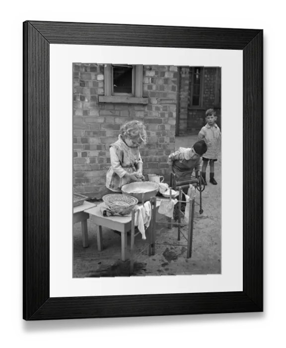 Framed Print : 50 tiny children under five years of age at the Romani nursery school provided first-hand