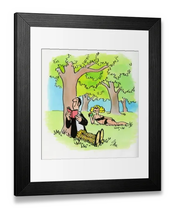 Framed Print : A cartoon by famous cartoonist Sax Framed Print : A cartoon by famous cartoonist Sax
