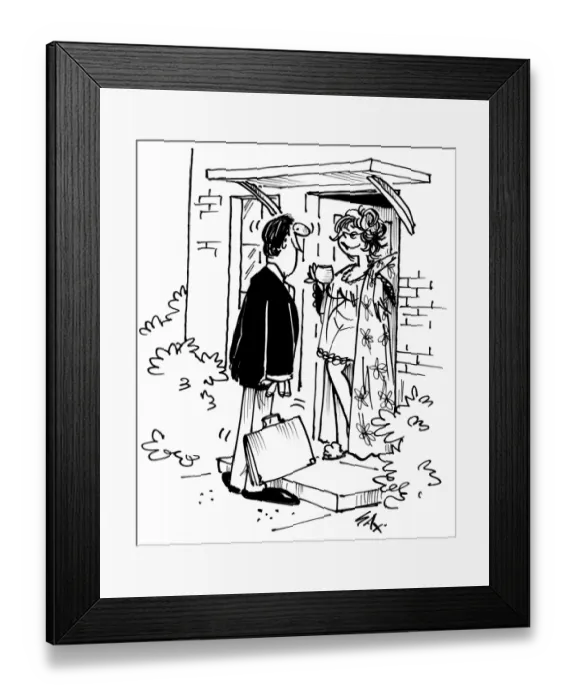 Framed Print : Cartoon by Sax Usually paying little or no attention to political correctness, Sax