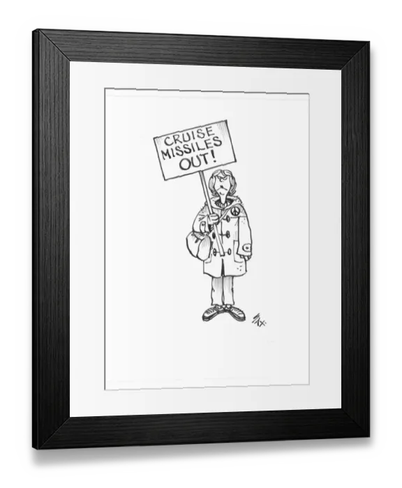 Framed Print : Cruise missiles Out. CND. Usually paying little or no attention to political correctness Framed Print : Cruise missiles Out. CND. Usually paying little or no attention to political correctness