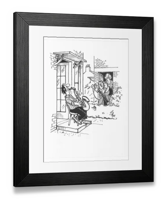 Framed Print : Sax Usually paying little or no attention to political correctness, Sax cartoons are often saucy Framed Print : Sax Usually paying little or no attention to political correctness, Sax cartoons are often saucy