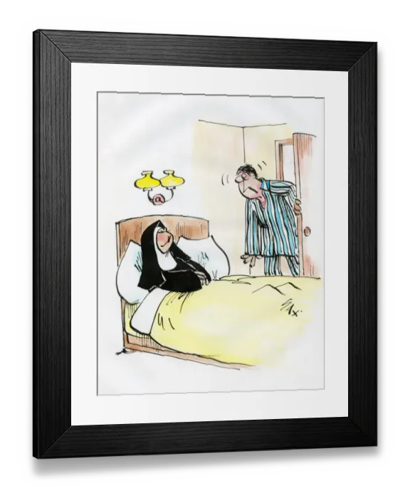 Framed Print : A cartoon by famous cartoonist Sax Framed Print : A cartoon by famous cartoonist Sax