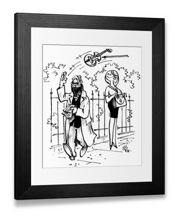 Framed Print : Cartoon by Sax Usually paying little or no attention to political correctness, Sax