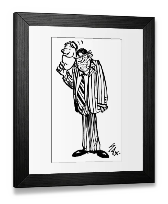 Framed Print : Cartoon by Sax Usually paying little or no attention to political correctness, Sax