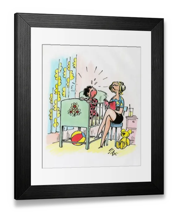 Framed Print : A cartoon by famous cartoonist Sax Framed Print : A cartoon by famous cartoonist Sax