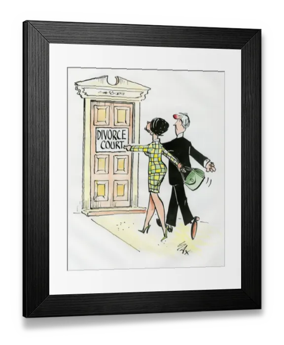 Framed Print : A cartoon by famous cartoonist Sax Framed Print : A cartoon by famous cartoonist Sax