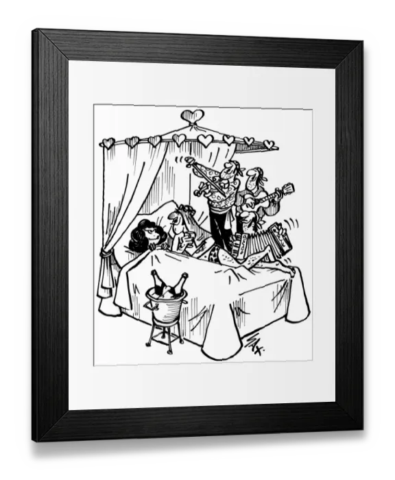 Framed Print : Cartoon by Sax Usually paying little or no attention to political correctness, Sax
