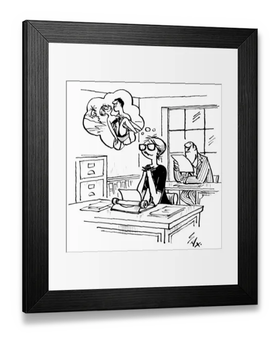 Framed Print : Cartoon by Sax Usually paying little or no attention to political correctness, Sax