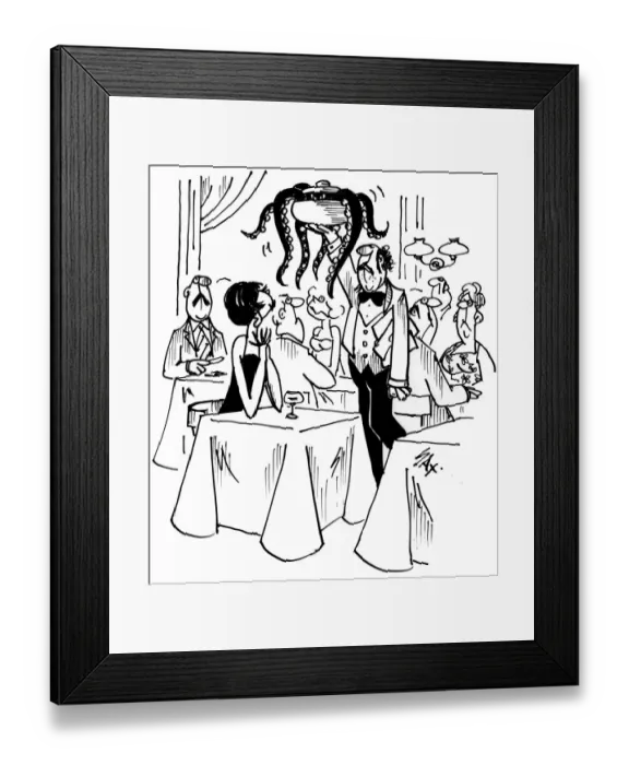 Framed Print : Cartoon by Sax Usually paying little or no attention to political correctness, Sax