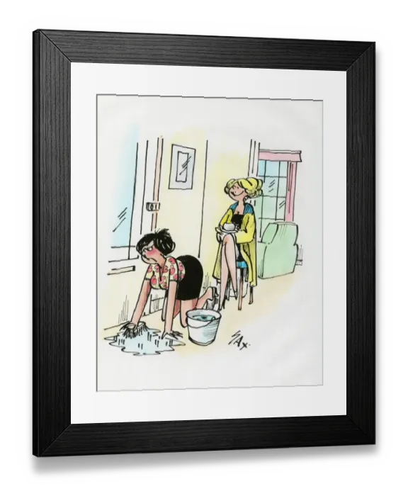 Framed Print : A cartoon by famous cartoonist Sax Framed Print : A cartoon by famous cartoonist Sax
